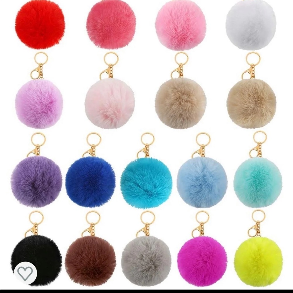 Pom Pom keychains! NEW